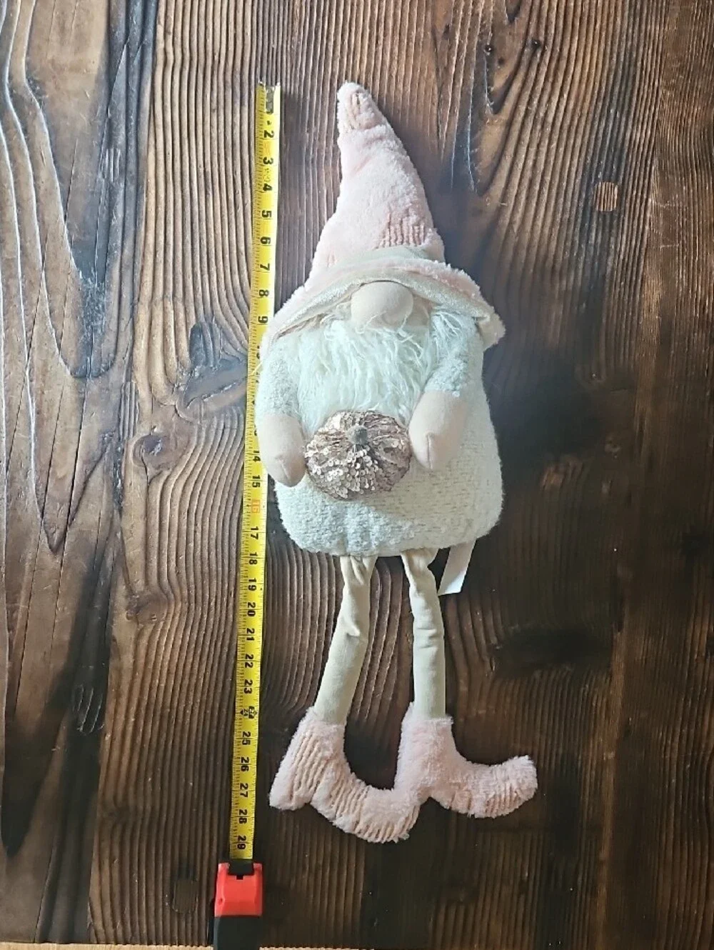 Plush Pink Gnome Holiday Decor